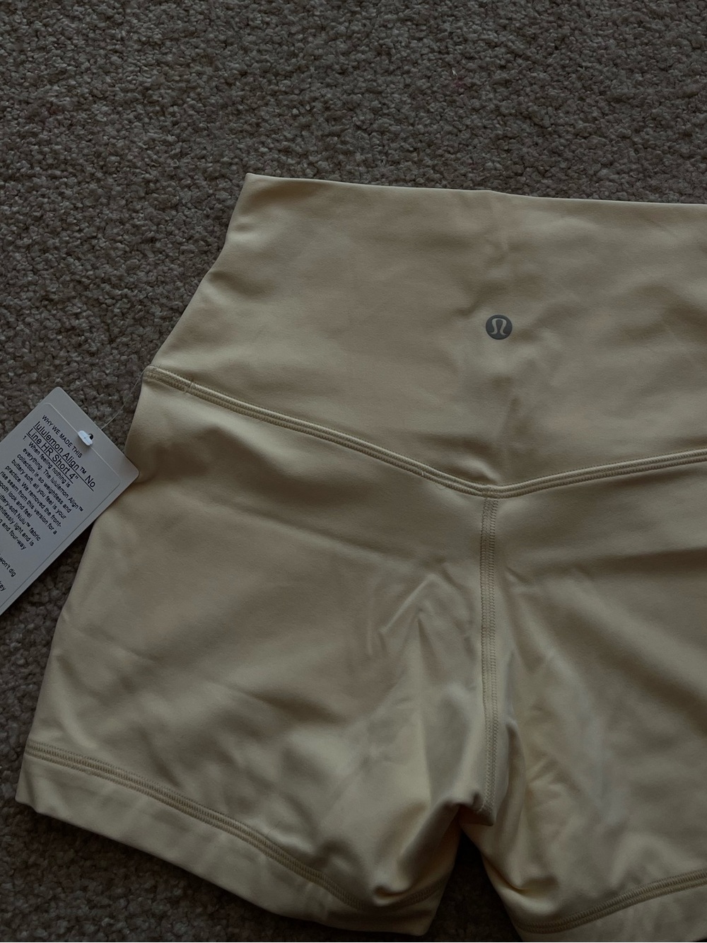 nwt lululemon align no line high rise 4inch butter cream size 6 - Picture 9 of 14